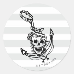 Sticker Rond Le crâne et l'Ancre des Goonies