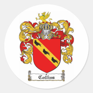 STICKER ROND LE CREST DE FAMILLE DE COLLINS - MANTEAU DE