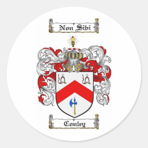 STICKER ROND LE CREST DE FAMILLE DE CONLEY - MANTEAU DE CONLEY