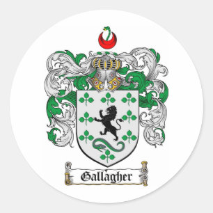 STICKER ROND LE CREST DE FAMILLE DE GALLAGHER - MANTEAU DE