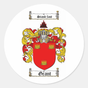 STICKER ROND LE CREST DE FAMILLE DE GRANT - MANTEAU DE GRANT