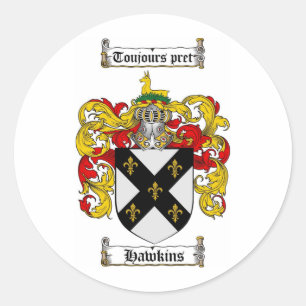 STICKER ROND LE CREST DE FAMILLE DE HAWKINS - MANTEAU DE
