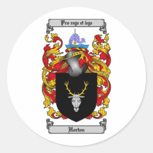 STICKER ROND LE CREST DE FAMILLE DE HORTON - MANTEAU DE HORTON
