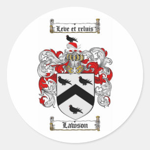 STICKER ROND LE CREST DE FAMILLE DE LAWSON - MANTEAU DE LAWSON