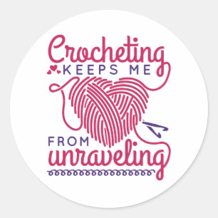 Sticker Rond Le Crochet M'Empêche De Me Démêler