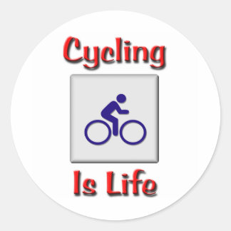 Sticker Rond Le cyclisme, c'est la vie