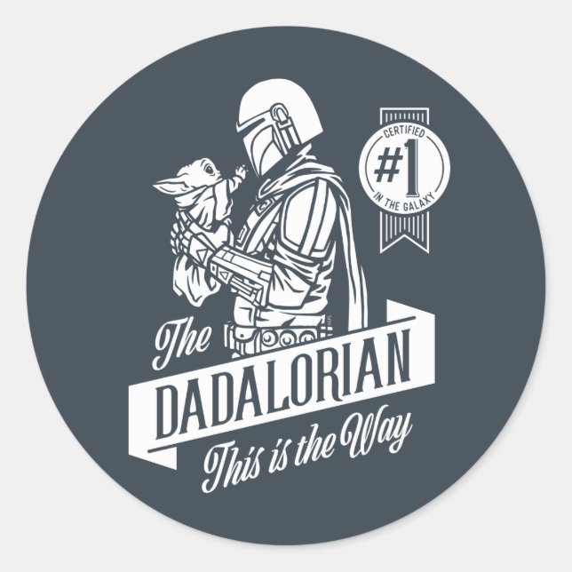 Sticker Rond Le Dadalorien C'est la voie (Devant)
