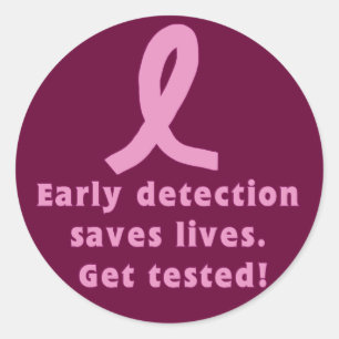 Sticker Rond Le dépistage précoce sauve les vies obtiennent