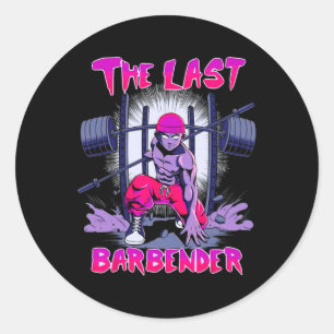 Sticker Rond Le Dernier Barbender Gym Poids Bodybuilding