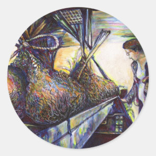 Sticker Rond Le destin hurlant de la vie