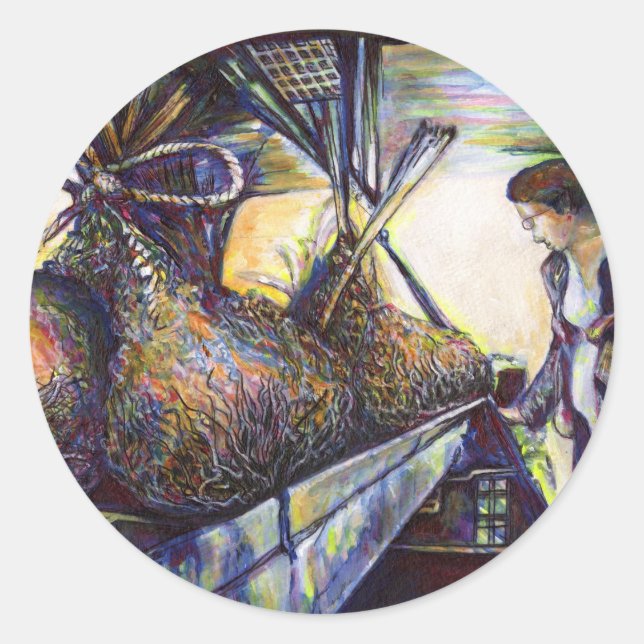 Sticker Rond Le destin hurlant de la vie (Devant)