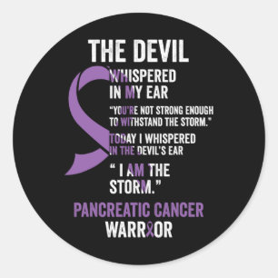 Sticker Rond Le Devil- Pancréatique Cancer Sensibilisation Rib