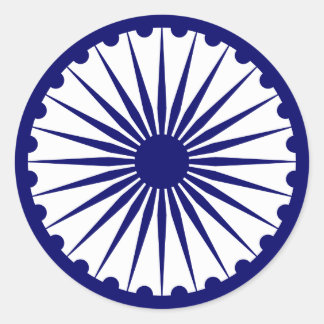 Sticker Rond Le Dharma Chakra d'Ashoka