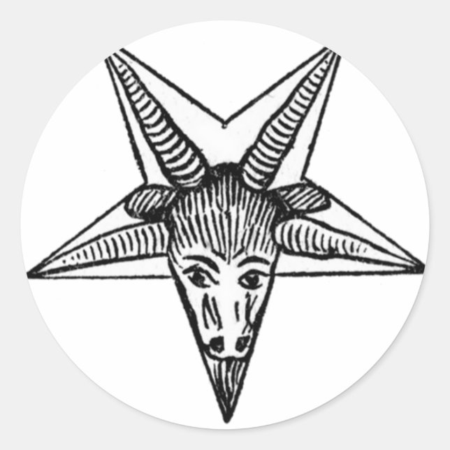 Sticker Rond Le Dieu de la Corne (Devant)