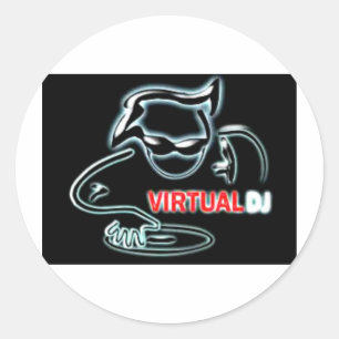 Sticker Rond le DJ virtuel