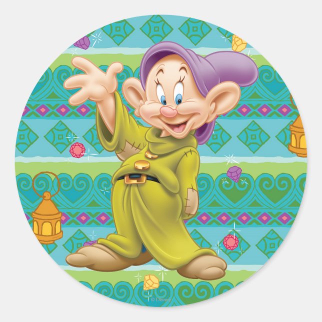 Sticker Rond Le Dopey de Blanche-Neige (Devant)