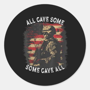 Sticker Rond Le Drapeau Américain A Donné Un Mémorial Aux Force