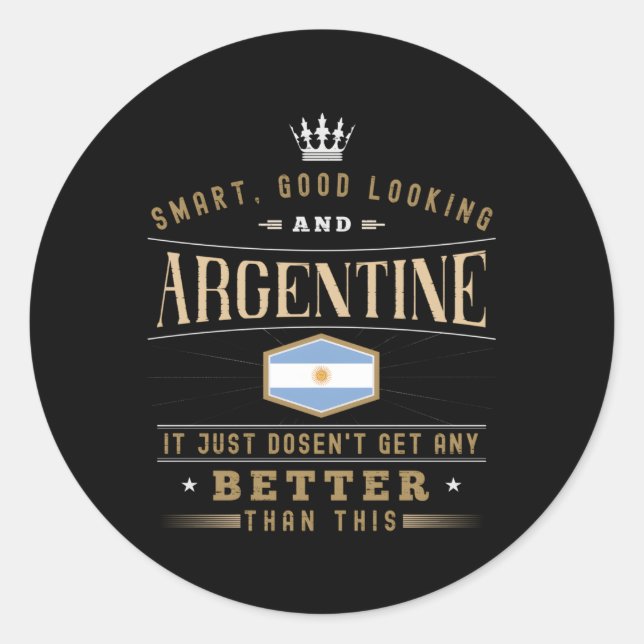 Sticker Rond Le drapeau argentin pour les Argentins (Devant)