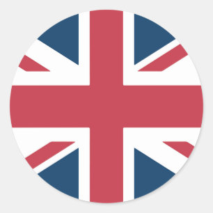 Sticker Rond Le drapeau britannique Union Jack