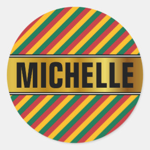 Sticker Rond Le drapeau de la Lithuanie a inspiré le motif