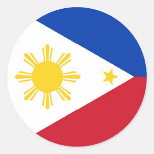 Sticker Rond Le drapeau philippin
