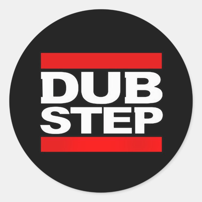 Sticker Rond le dubstep remélangent-dubstep dubstep-kode9 sans (Devant)