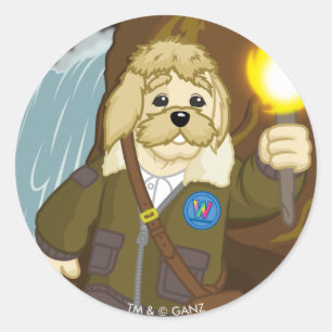 Sticker Rond Le fait d'Arte va l'explorer