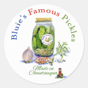 Sticker Rond Le fameux pot de pilon de Bluie