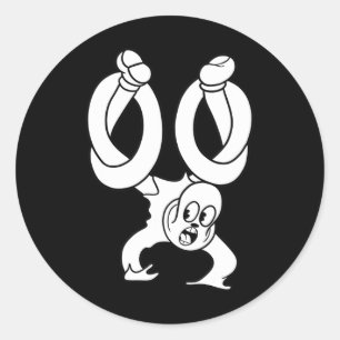 Sticker Rond Le fantôme clown tordu