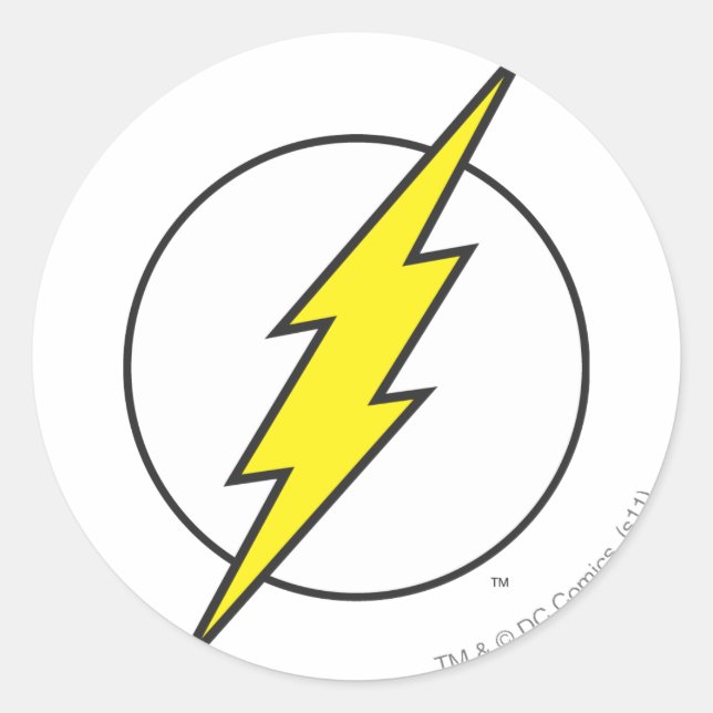 Sticker Rond Le Flash | Éclair (Devant)