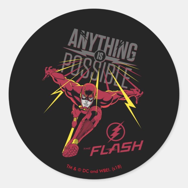 Sticker Rond Le Flash | "Tout est possible" (Devant)