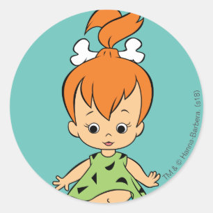 Sticker Rond Le Flintstone de cailloux des Flintstones  