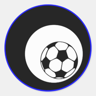 Sticker Rond le football : couleur personnalisable :