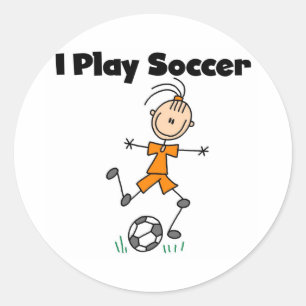 Sticker Rond Le football de jeu de la fille I