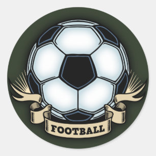 Sticker Rond Le football du football
