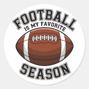Sticker Rond Le football est ma saison préférée