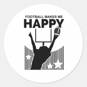 Sticker Rond Le Football Me Rend Heureux