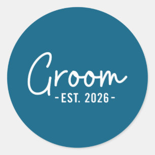 Sticker Rond Le futur marié est 2026 pour enterrement de vie de