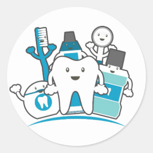 Sticker Rond Le gang des dents propres