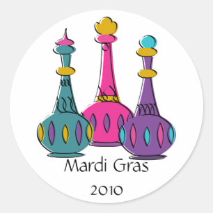 Sticker Rond Le génie met 2010 en bouteille