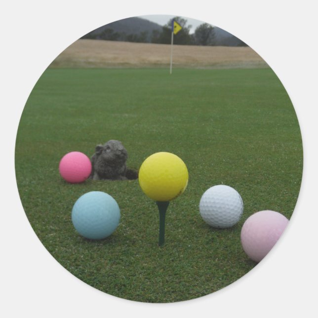 Sticker Rond Le golf de Pâques (Devant)