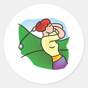 Sticker Rond Le golf des femmes
