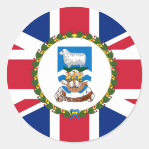 Sticker Rond Le Gouverneur des Îles Falkland, Royaume-Uni
