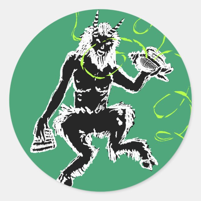 Sticker Rond Le Grand Dieu Pan (Devant)