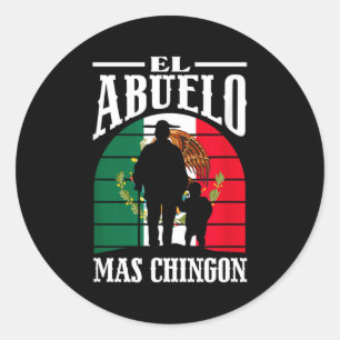 Sticker Rond Le Grand-Père Le Plus Génial Funny Mexique Mexicai