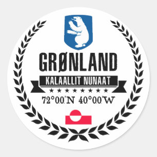 Sticker Rond Le Groenland