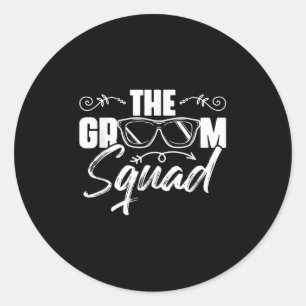 Sticker Rond Le Groom Squad Sungles Mariage Bachelor Party Gro
