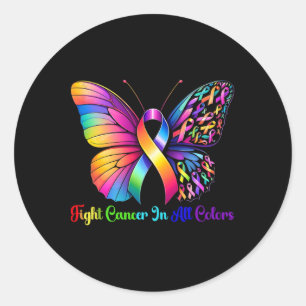 Sticker Rond Le Guerrier Lutte Contre Le Cancer Dans Tous Et To