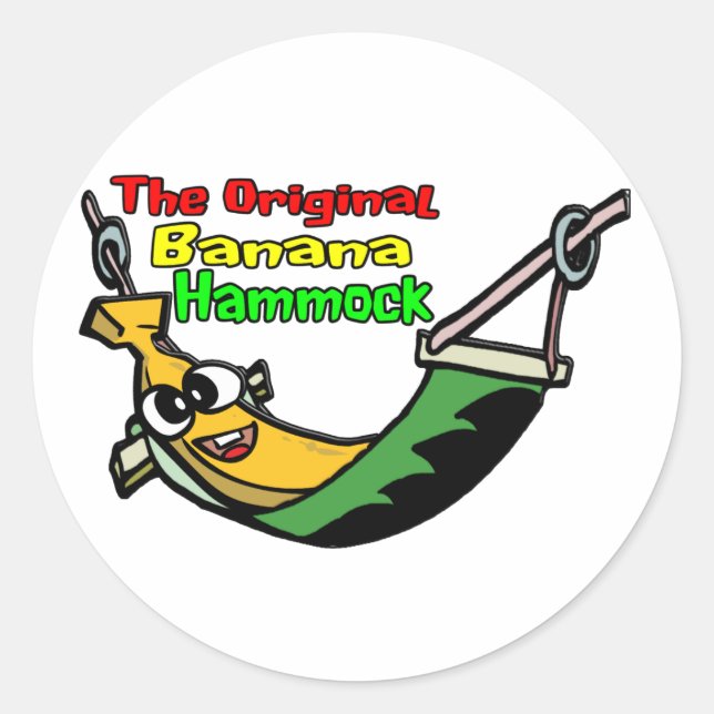 Sticker Rond Le Hamac original à la banane (Devant)