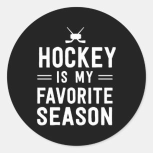Sticker Rond Le hockey est ma saison préférée